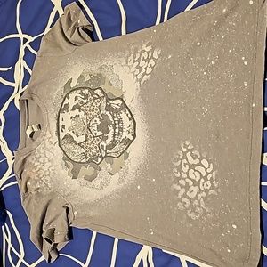 Womens bleach splatter shirt